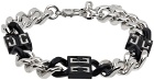 Givenchy Silver & Black 4G Bracelet