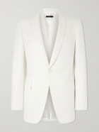 TOM FORD - Shawl-Collar Wool and Silk-Blend Faille Tuxedo Jacket - White