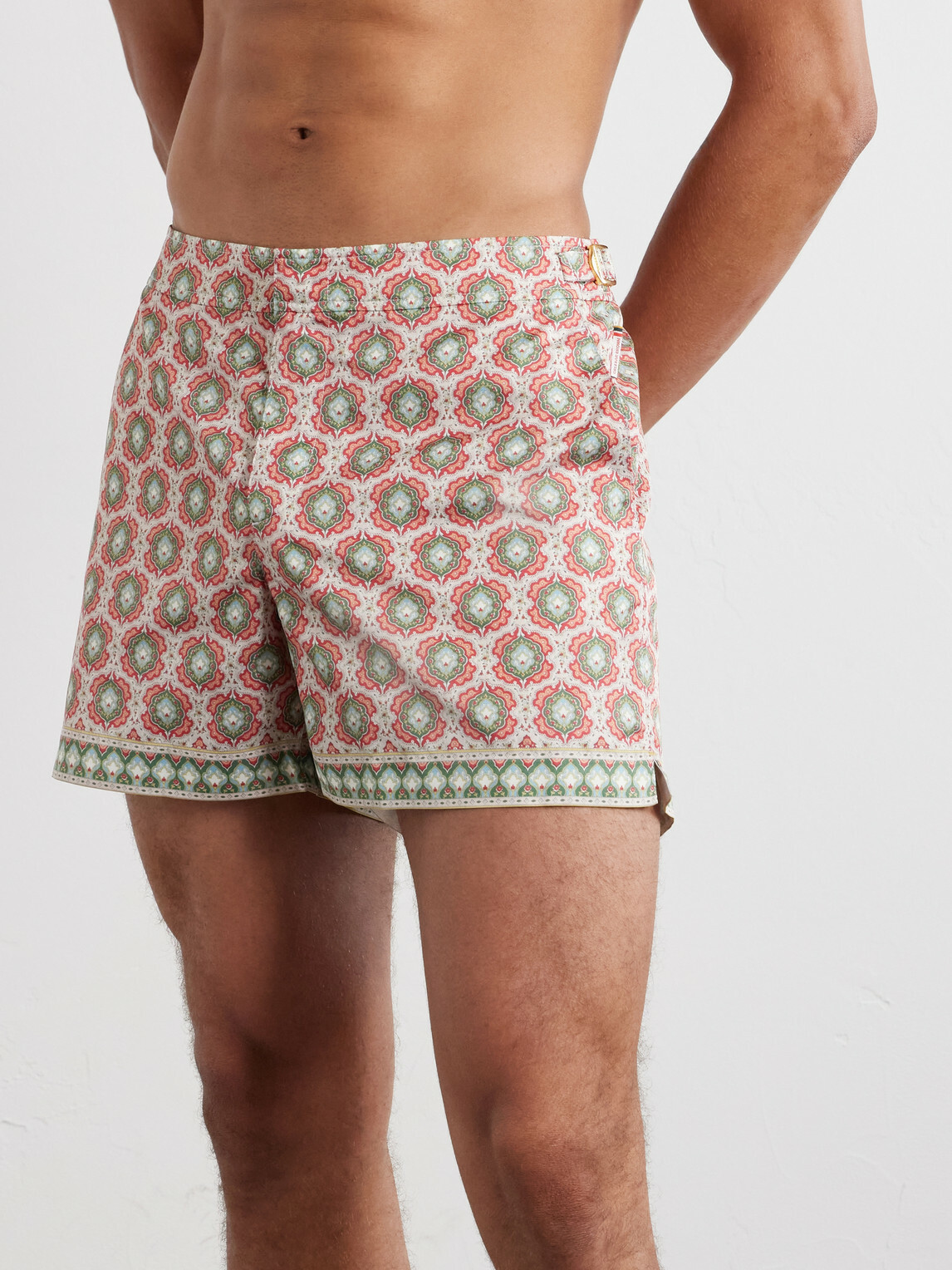 Orlebar Brown - Setter Passetto Straight-Leg Printed Swim Shorts - Red