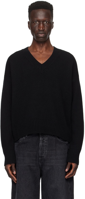 Photo: AMI Paris Black Cropped Sweater