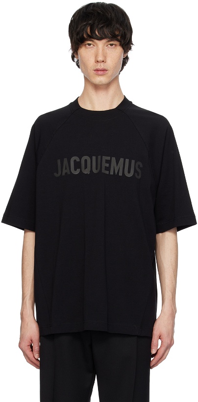 Photo: Jacquemus Black Les Classiques 'Le t-shirt Typo' T-Shirt