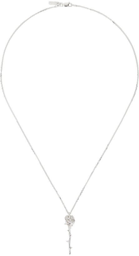 Photo: Hatton Labs Silver Rose Stem Pendant Necklace