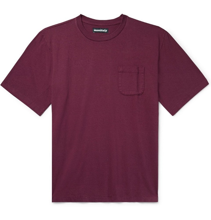 Photo: Monitaly - Cotton-Jersey T-Shirt - Burgundy