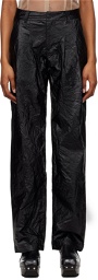 Eckhaus Latta Black Pleated Trousers