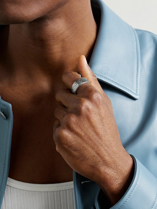 Photo: David Yurman - Chevron Sterling Silver Ring - Silver