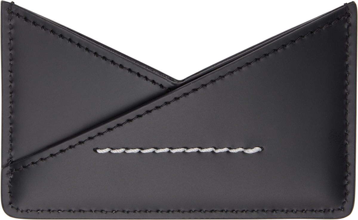 [MM6] Logo Card Holder - Black / ☆送料込☆ MM6 Maison Margiela Logo Card Holder Wallets, Card Holders