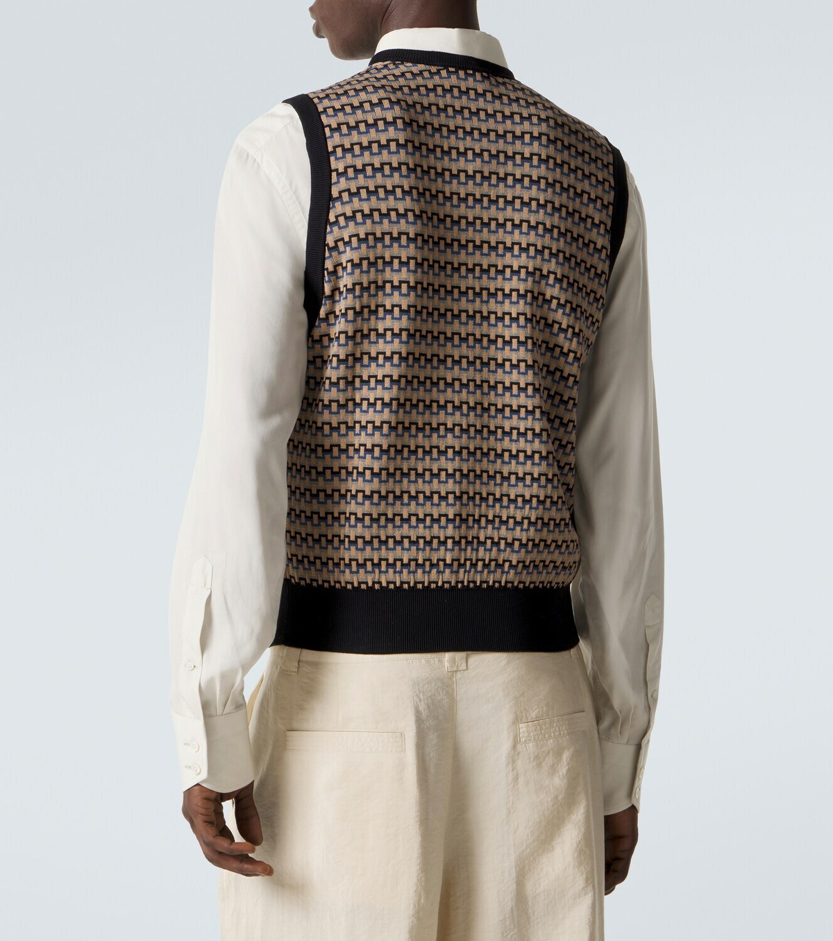 Lemaire Cotton jacquard sweater vest