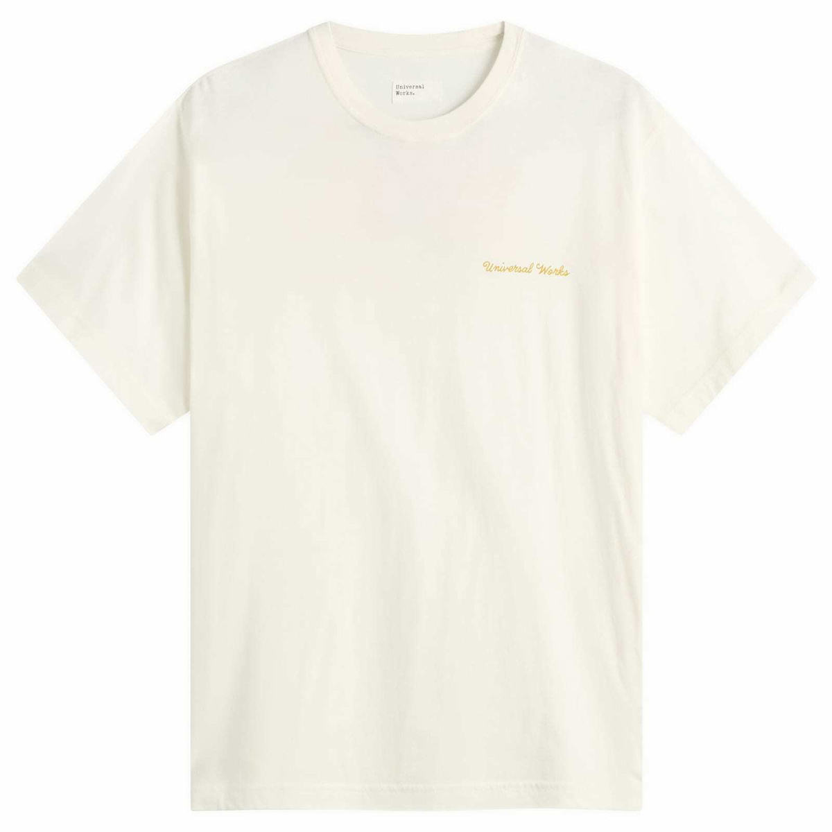 Universal Works Men's Wish You Were Here T-Shirt in Ecru