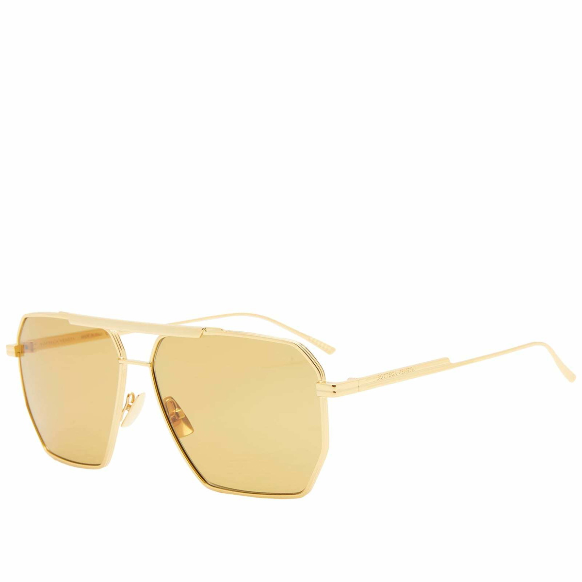 Photo: Bottega Veneta Eyewear Men's BV1012S Sunglasses in Gold/Brown