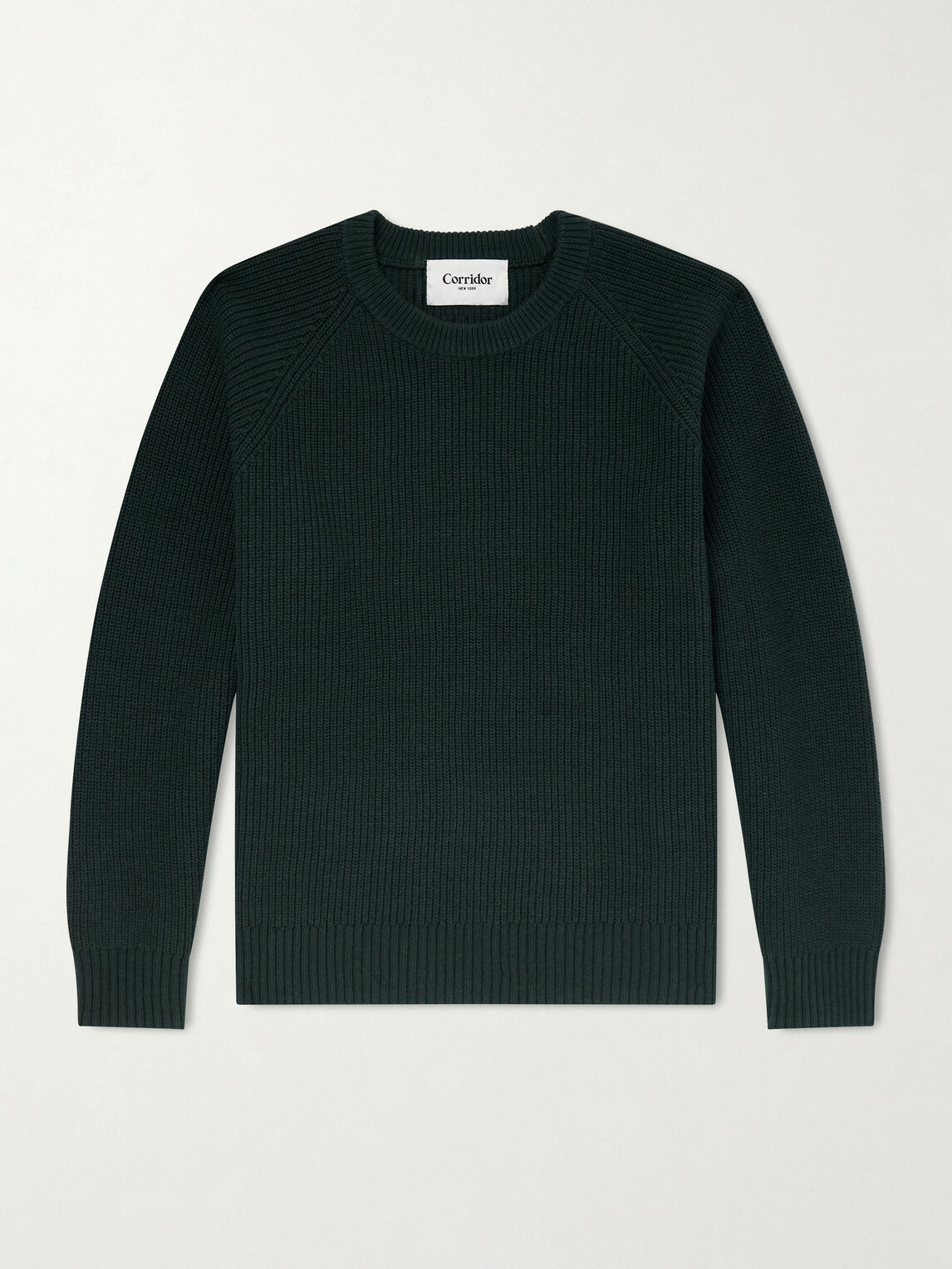 Corridor - Ribbed Cotton Sweater - Green