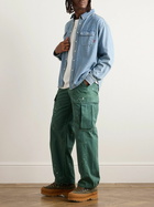 Cherry Los Angeles - Straight-Leg Paint-Splattered Cotton-Twill Cargo Trousers - Green