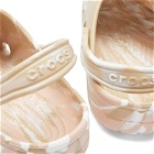 Crocs Classic Marbled Clog in Chai/Pink Rose