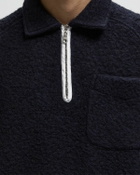 Edmmond Studios UNCONVENTIONAL ZIP POLO Blue Men