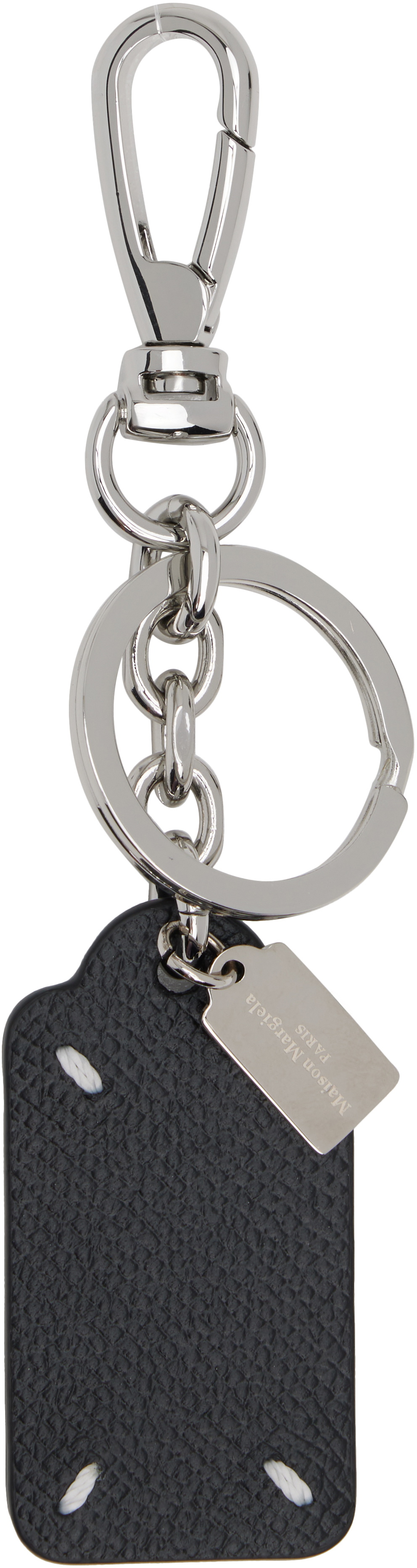Maison Margiela Black Double Tag Keychain