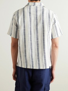 Onia - Vacation Camp-Collar Striped Cotton Shirt - Blue