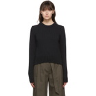 Tibi Black Yarn Shrunken Sweater
