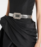 Roger Vivier Pilgrim metallic leather belt