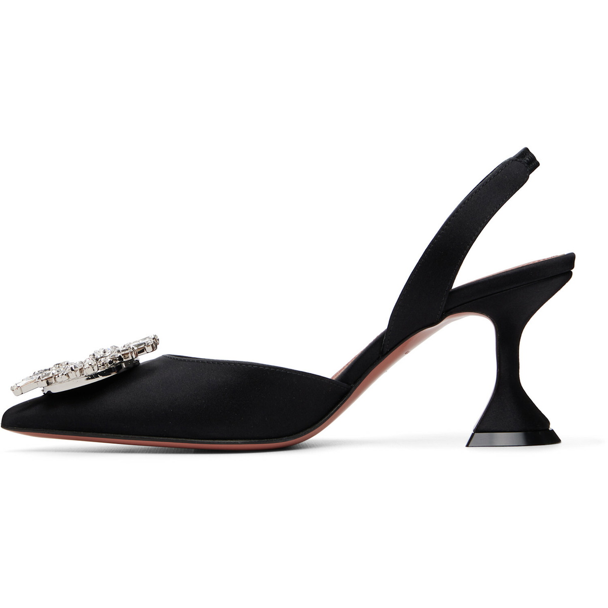 Amina Muaddi Black Begum Sling 70 Heels