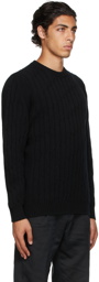 Dunhill Black Knurl Cable Sweater