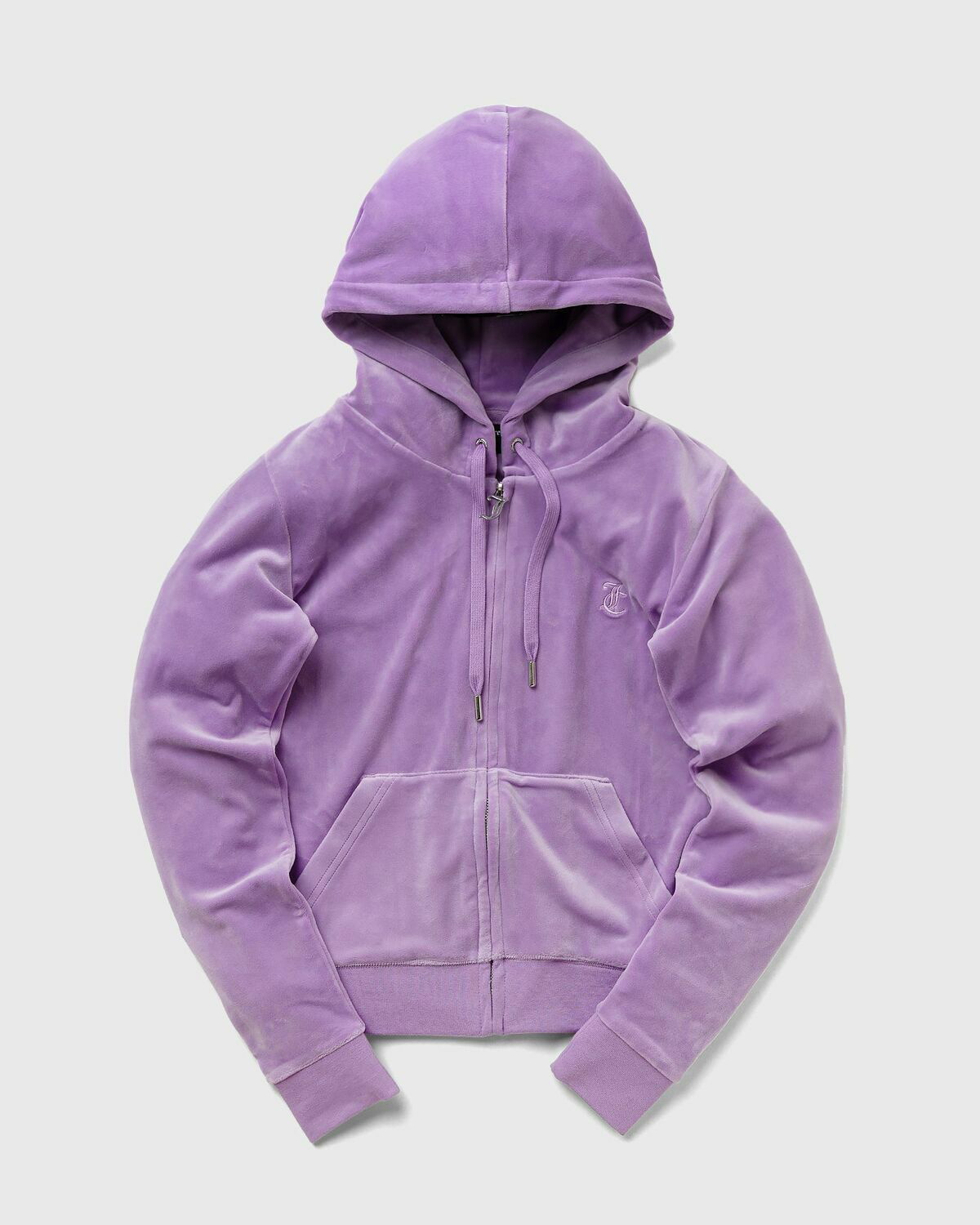 Juicy Couture Classic Velour Robertson Zip Hoodie Purple Womens