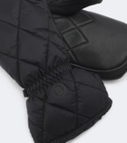 Bogner Selia leather-trimmed ski mittens