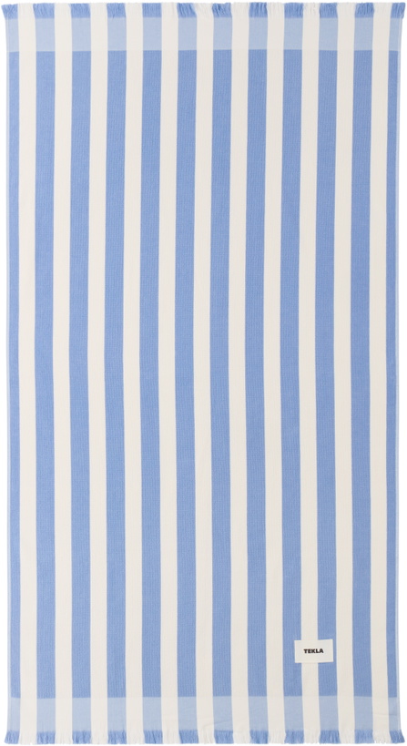 Photo: Tekla Blue & Off-White Striped Beach Towel