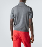 Versace Intarsia striped virgin wool polo shirt