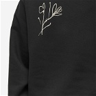 MKI Men's Floral Crew Sweatshirt in Black