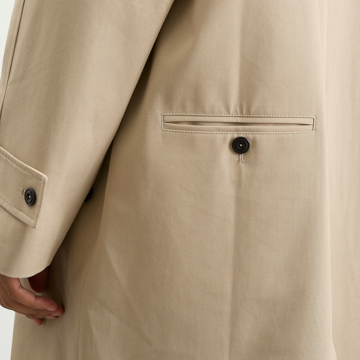 Sage Nation Men's Westminster Raglan Sleeve Overcoat in Beige