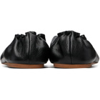 A.P.C. Black Square-Toe Leather Ballerina Flats