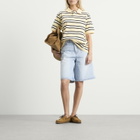 DUNST Women's Striped Polo Shirt in Lemon Stripe