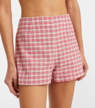 Faithfull Lila checked cotton shorts