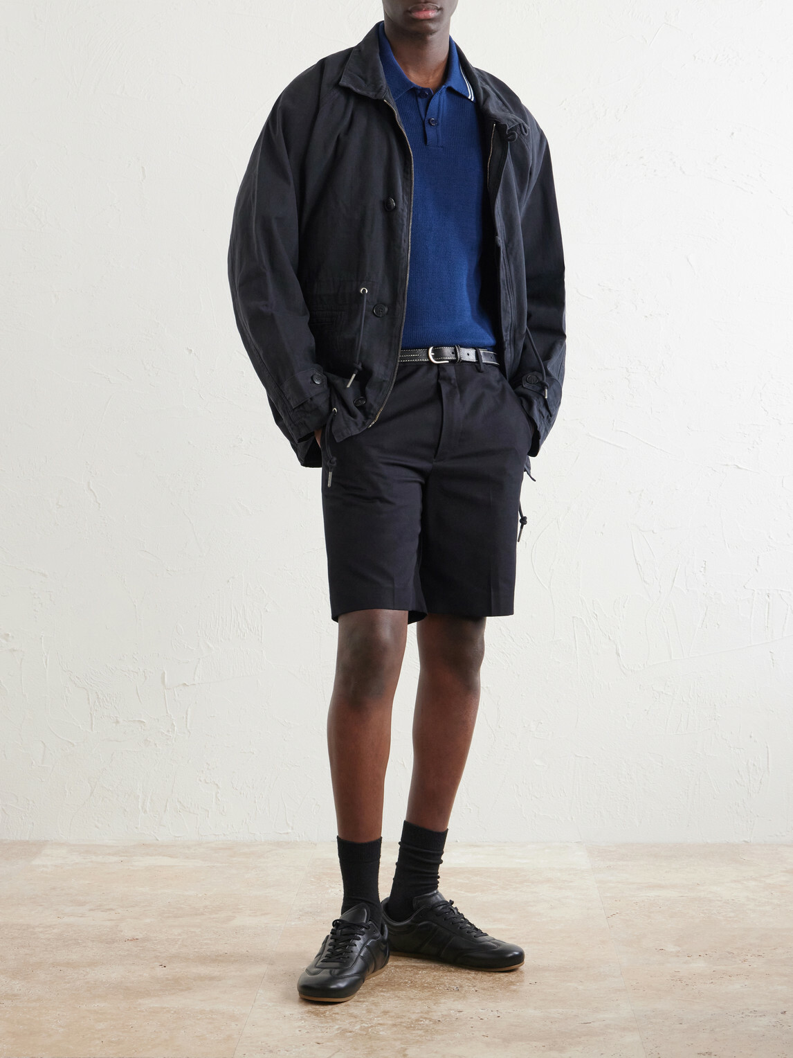 Noah - Striped Organic Cotton Polo Shirt - Blue