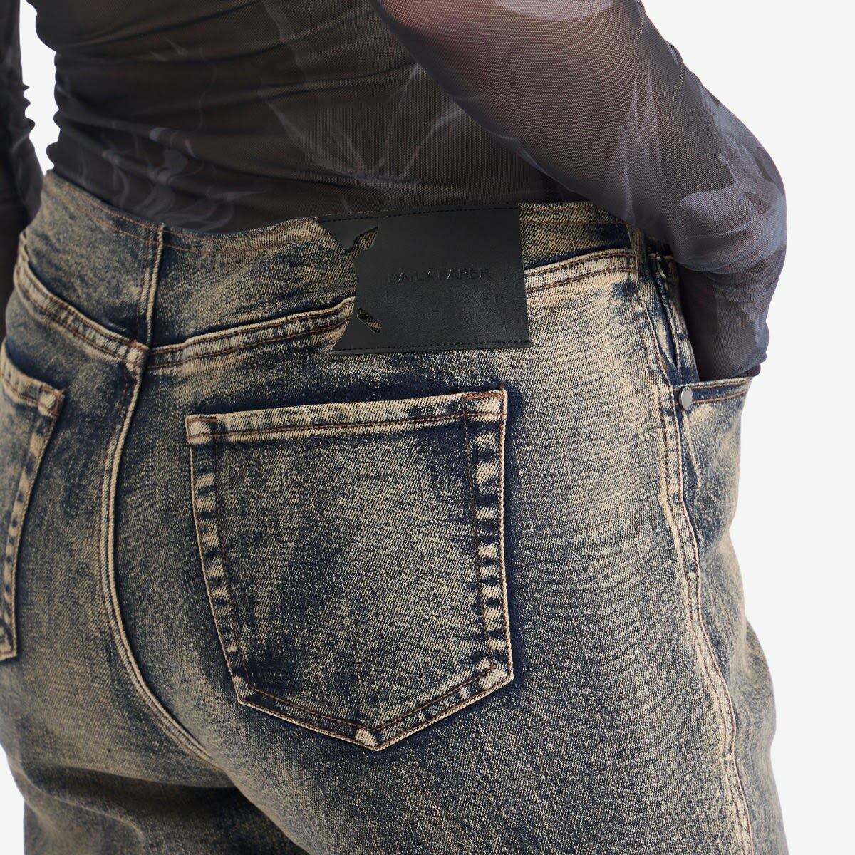 Daily Paper Women's Vintage Wash Jeans in Brown Wash