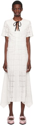GANNI White Broderie Anglaise Maxi Dress