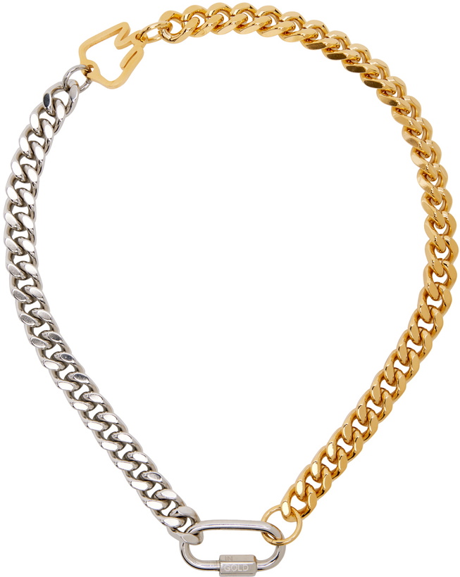 Photo: IN GOLD WE TRUST PARIS Silver & Gold Curb Chain Necklace