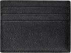 Thom Browne Black Lucido Leather Single Card Holder