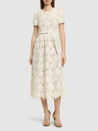 SELF-PORTRAIT Floral Lace Midi Dress