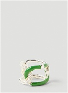 Bottega Veneta - Contrast Link Ring in Silver