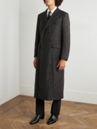 TOM FORD - Double-Breasted Sequin-Embellished Wool-Blend Twill Coat - Brown