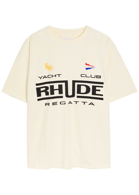 Photo: Rhude Regatta Printed Cotton T-shirt White
