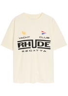 Rhude Regatta Printed Cotton T-shirt White