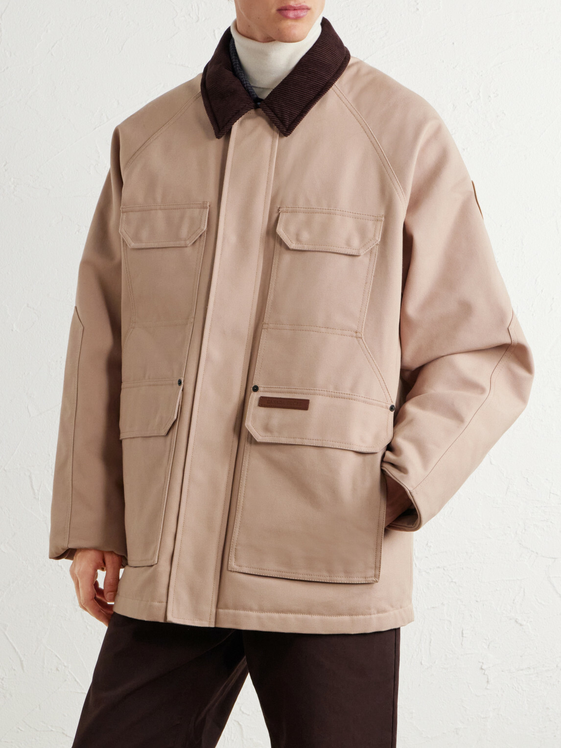 Canada Goose - Garrison Corduroy-Trimmed Cotton-Canvas Coat - Neutrals
