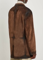 Acne Studios Distressed Suede Blazer Brown