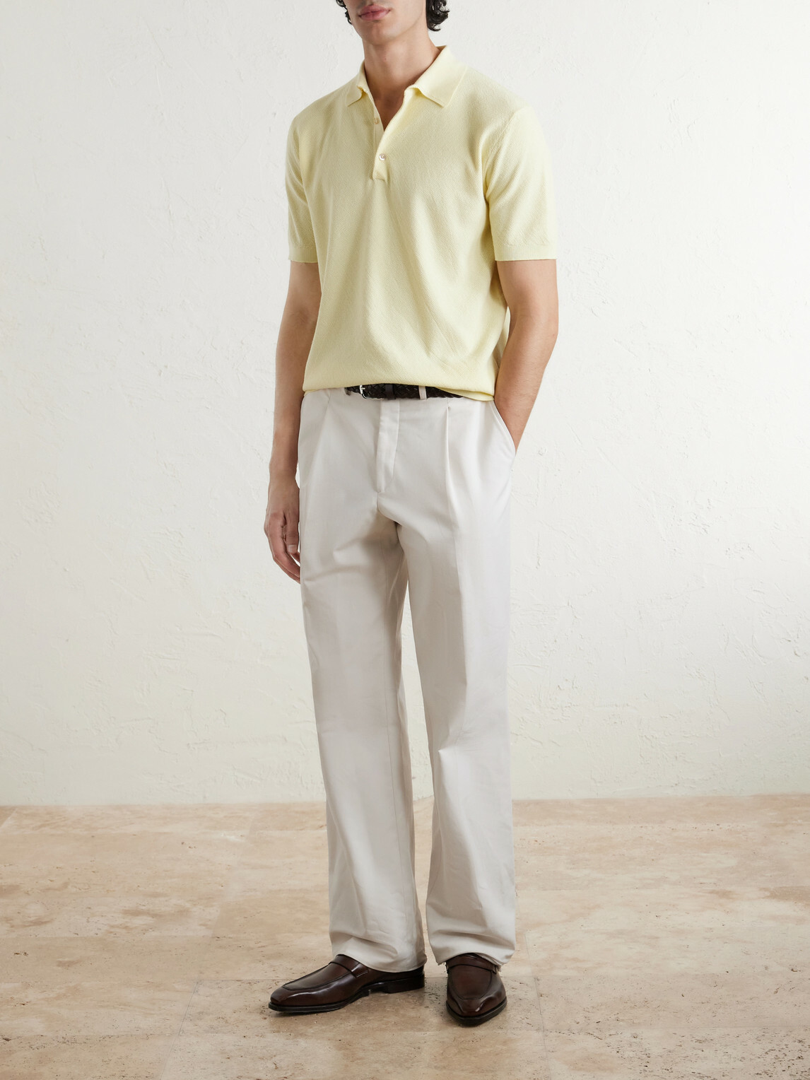 Boglioli - Cotton-Piqué Polo Shirt - Yellow