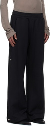 NULLUS Black Whale Fin Snap-On Sweatpants