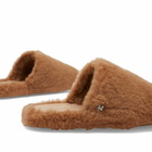 Max Mara Women's Shearling Teddy Slipper in Camel