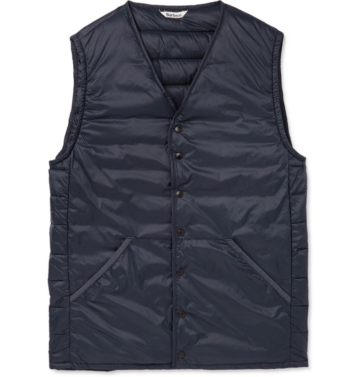 Photo: Barbour White Label - White Label Quilted Shell Gilet - Blue
