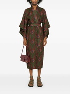 Maison La Plage Green Ravello Belted Linen Dress