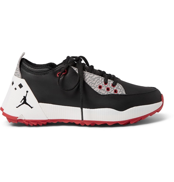 Photo: Nike Golf - Jordan ADG 2 Mesh-Trimmed Leather Golf Shoes - Black